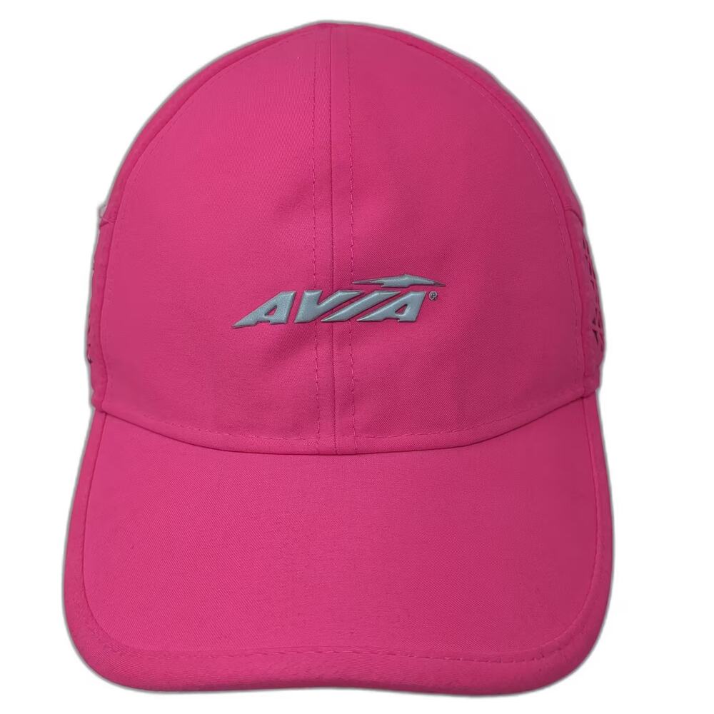 Avia Baseball Cap Pink Gray OS Strapback Performance Geometric Side Vent Hat